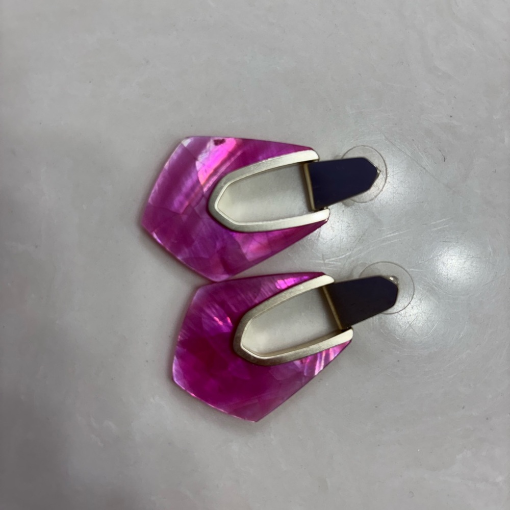 Kendra Scott Pink and Gold Women's earrings